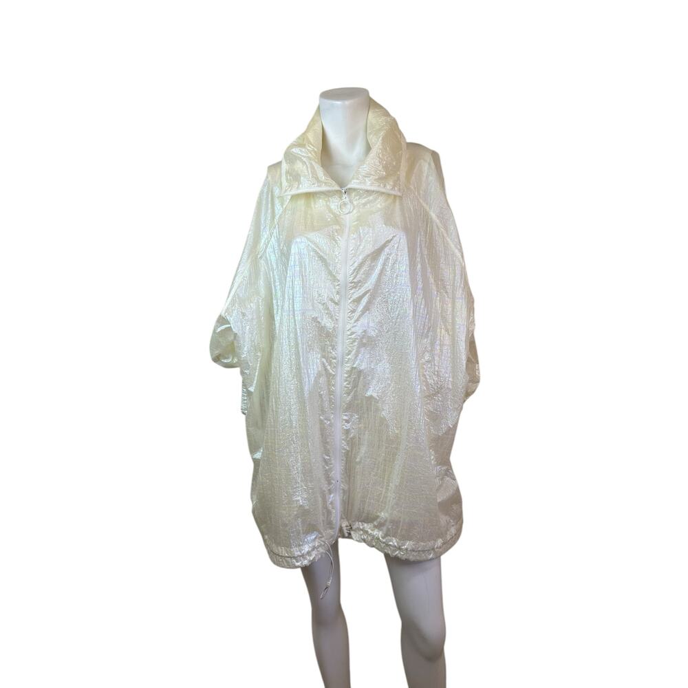 Bosideng Clear Lightweight Rain Jacket with Hood & Adjustable Sleevees sz S